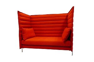 Vitra 'Alcove Highback Sofa' / rot