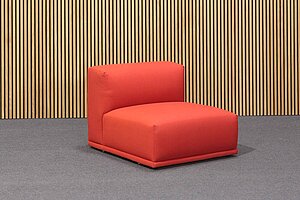 Neuwertig / MUUTO 'Connect' / Stoff Remix / Farbe 643 rot - Variante 4 - Modul J, C, D + E