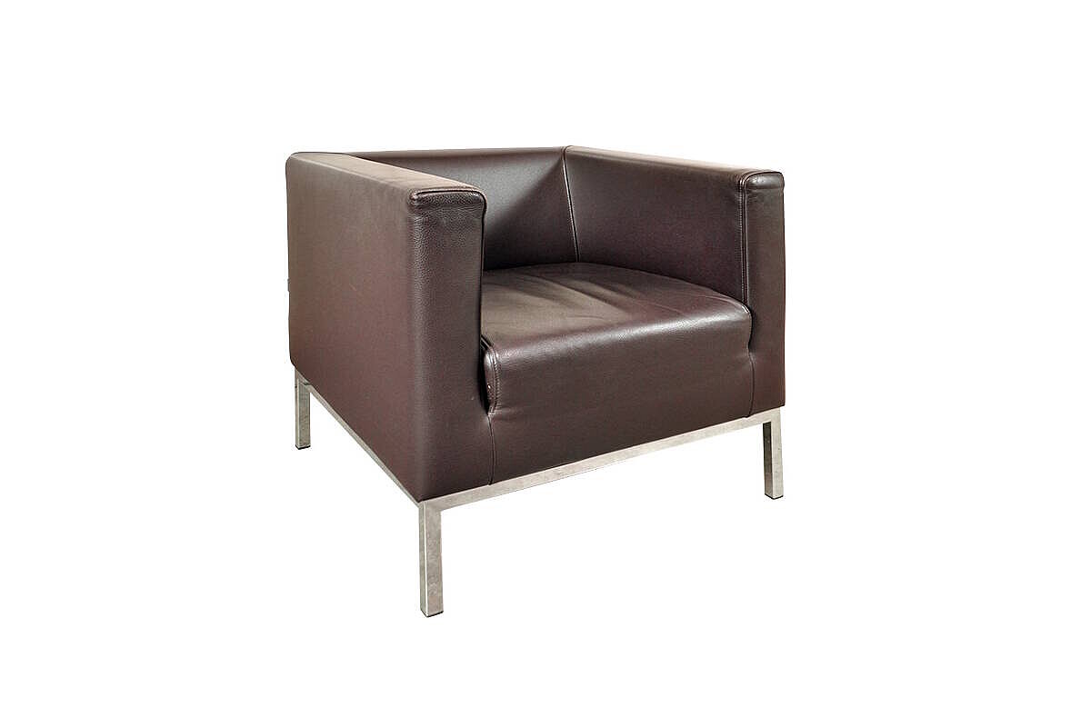 Design-Loungesessel / Giulio Marelli / Leder / braun