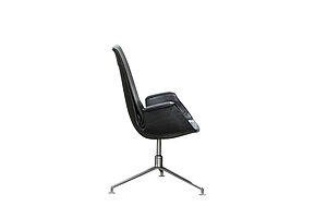 Konferenzsessel / Walter Knoll 'FK Chair' / Leder schwarz