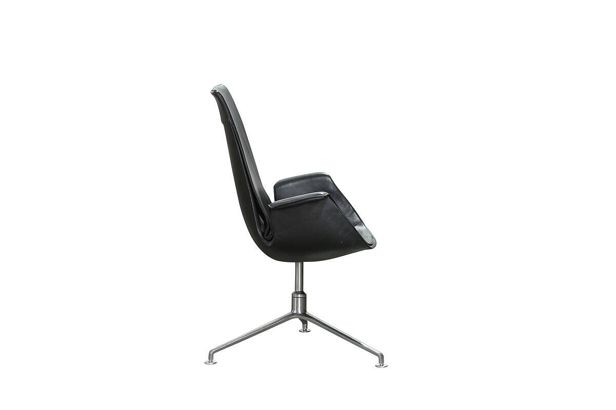 Konferenzsessel / Walter Knoll 'FK Chair' / Leder schwarz