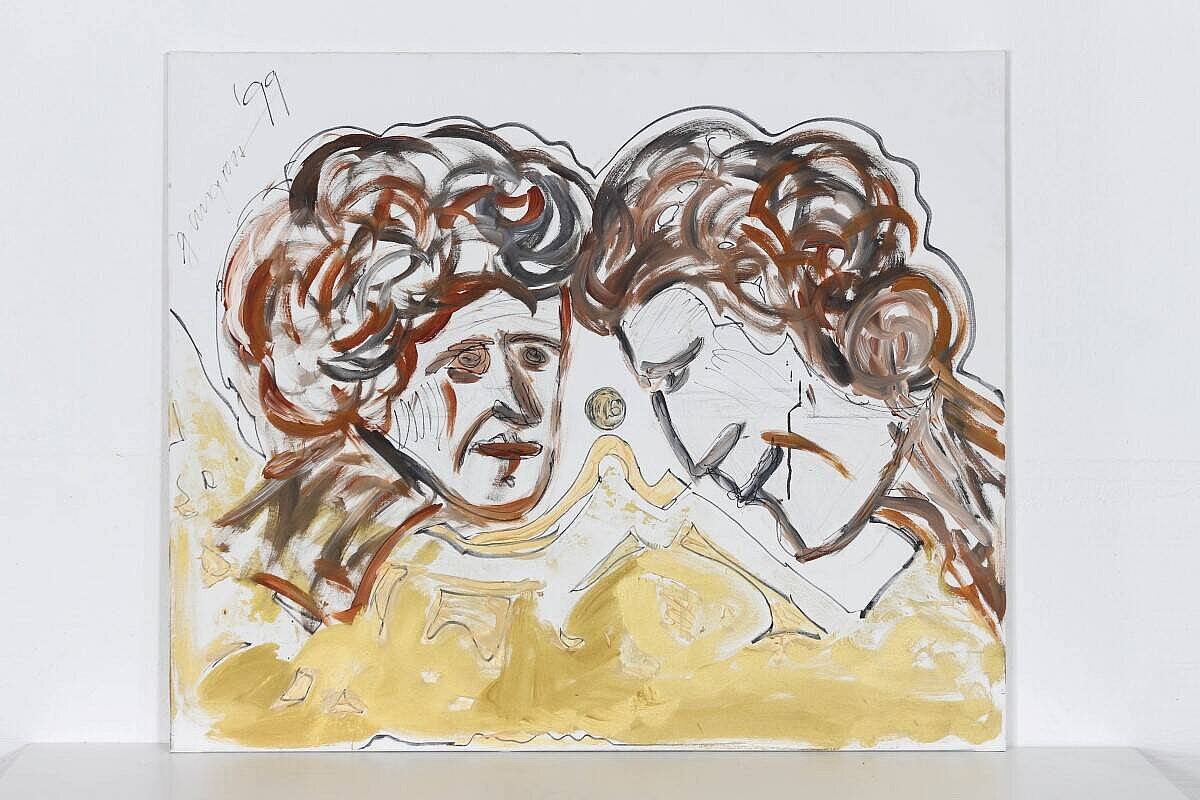 Gemälde 'Menschen', 100 x 120 cm