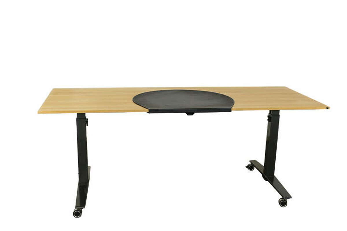 Schreibtischunterlage in Leder, schwarz