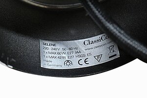 Hängeleuchte / ClassiCon 'Selene Pendant Lamp' / Glas / 30 cm Durchmesser
