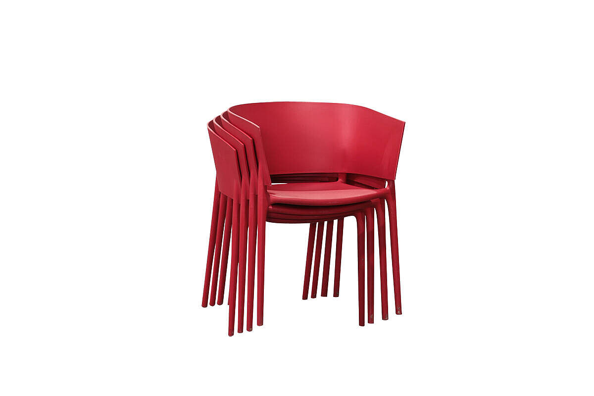 Besucherstuhl / Sessel / VONDOM 'Africa' / rot / stapelbar / In-/Outdoor