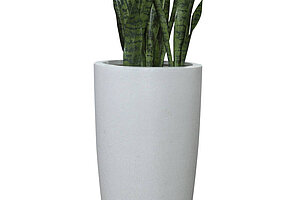 Blumentopf mit Kunstpflanze