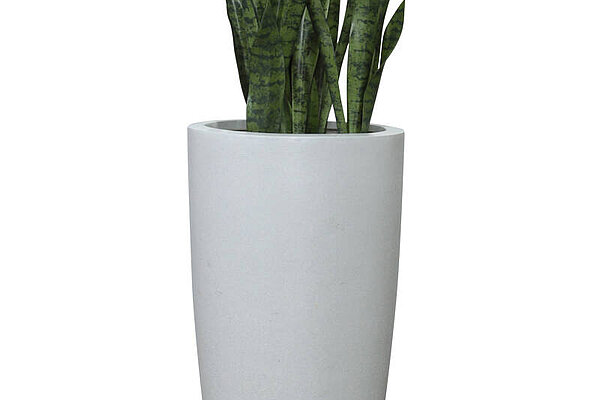 Blumentopf mit Kunstpflanze