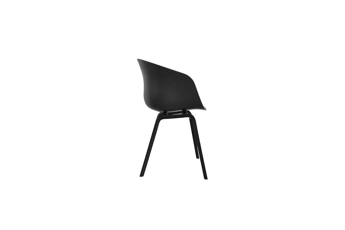 Besucherstuhl / HAY 'About A Chair AAC22' / Schale schwarz - Frontpolster anthrazit