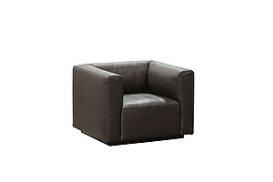 Loungesessel / Walter Knoll 'Living Landscape' / Leder dunkelbraun