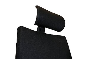 Bürodrehstuhl / Viasit 'F1' / Kopfstütze / Polsterrücken / schwarz / schmales Fußkreuz