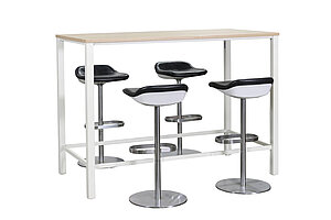 Hochtisch / Bench / Kinnarps 'Works' / graueiche / 160 x 80cm