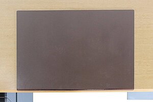 Chef-Arbeitsplatz / RENZ 'SONO K36' / Memory Display / elektrisch höhenverstellbar / eiche matt / integrierter Stauraum silbergrau