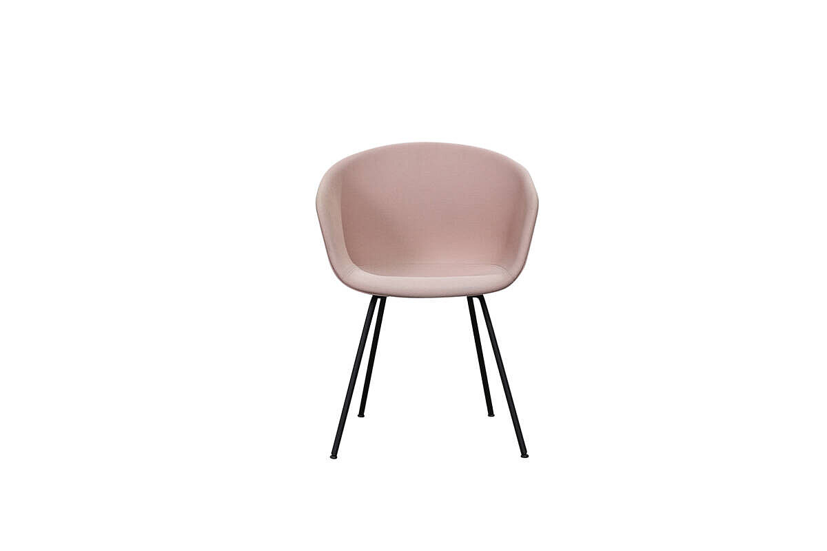 Besucherstuhl / HAY 'About A Chair AAC27' / Vollumpolstert / rosa