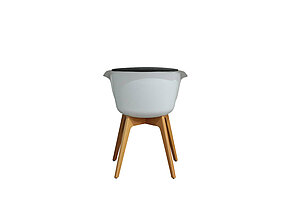 Schalenstuhl / Sedus 'on spot' / Sitzschale weiß / Polsterung anthrazit