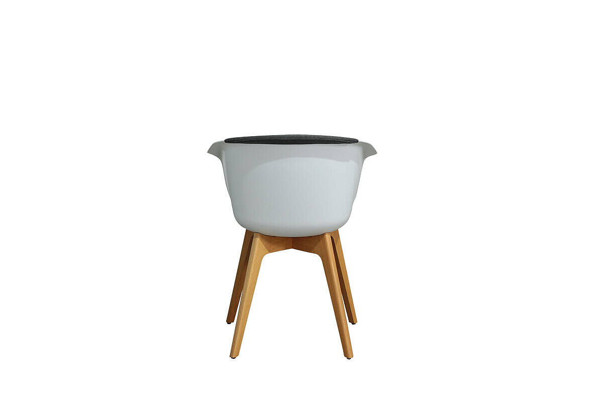 Schalenstuhl / Sedus 'on spot' / Sitzschale weiß / Polsterung anthrazit