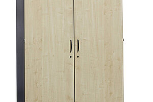 Aktenschrank / Schärf / anthrazit / Flügeltüren ahorn / 5 Ordnerhöhen / 120 cm / Höhe 188 cm