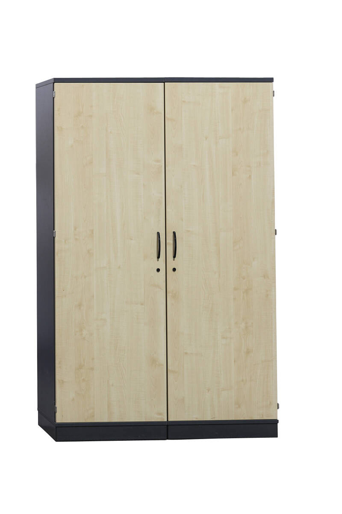 Aktenschrank / Schärf / anthrazit / Flügeltüren ahorn / 5 Ordnerhöhen / 120 cm / Höhe 188 cm