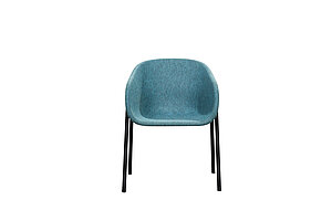 Besucherstuhl / Sessel / DeVorm 'LJ 1' / Sitzschale Filz türkis