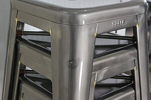 Barhocker / TOLIX / silber / stapelbar / NP 415 EUR
