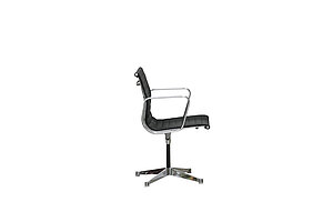 Konferenzstuhl / Herman Miller 'Aluminium Chair EA 108' / Hopsak nero