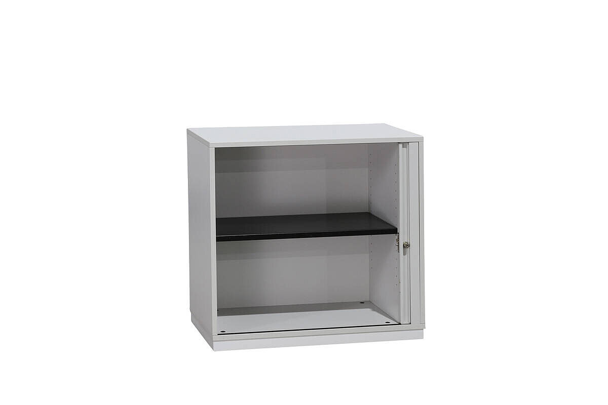 Doppel-Sideboard / Ophelis Pfalzmöbel / weiß / Querrolllade - Sockel weiß