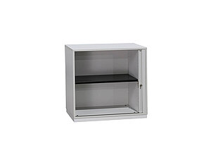 Doppel-Sideboard / Ophelis Pfalzmöbel / weiß / Querrolllade - Sockel weiß