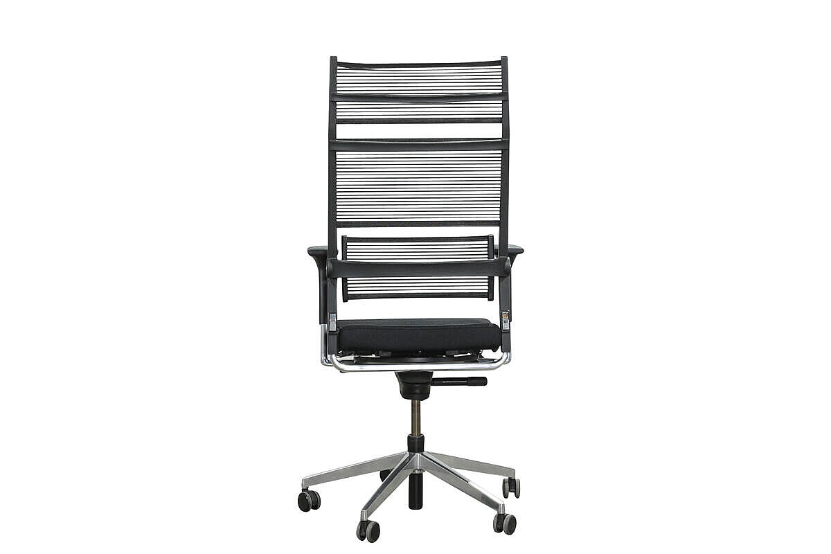 Bürodrehstuhl / Dauphin 'Lordo' / schwarz / Hartbodenrollen / NP 1195 EUR