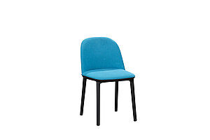 Besucherstuhl / vitra 'Softshell Side Chair' / blau