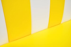 Retro-Lounge-Sofa / Dinerbank / 2-Sitzer / gelb/weiß