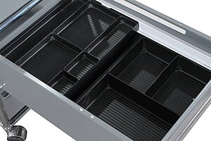 Rollcontainer / USM Haller / 3 Schubladen / mittelgrau