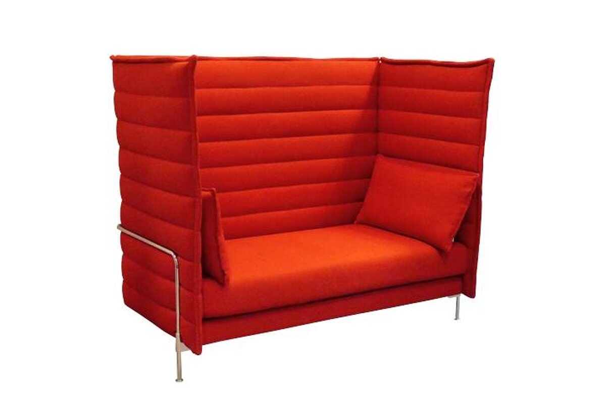 Vitra 'Alcove Highback Sofa' / rot