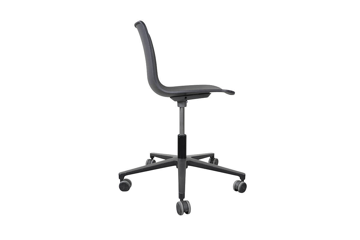 Bürodrehstuhl / vitra 'HAL' / schwarz - mit Sitzkissen in petrol