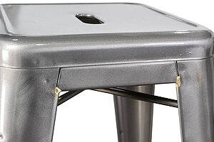 Barhocker / TOLIX / silber / stapelbar / NP 415 EUR
