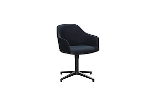 Konferenzstuhl / vitra 'Softshell Chair' / schwarz / NP 879 EUR