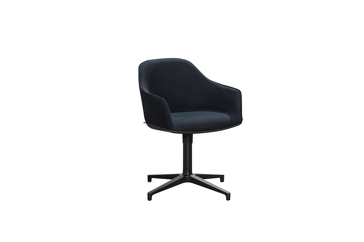 Konferenzstuhl / vitra 'Softshell Chair' / schwarz / NP 879 EUR