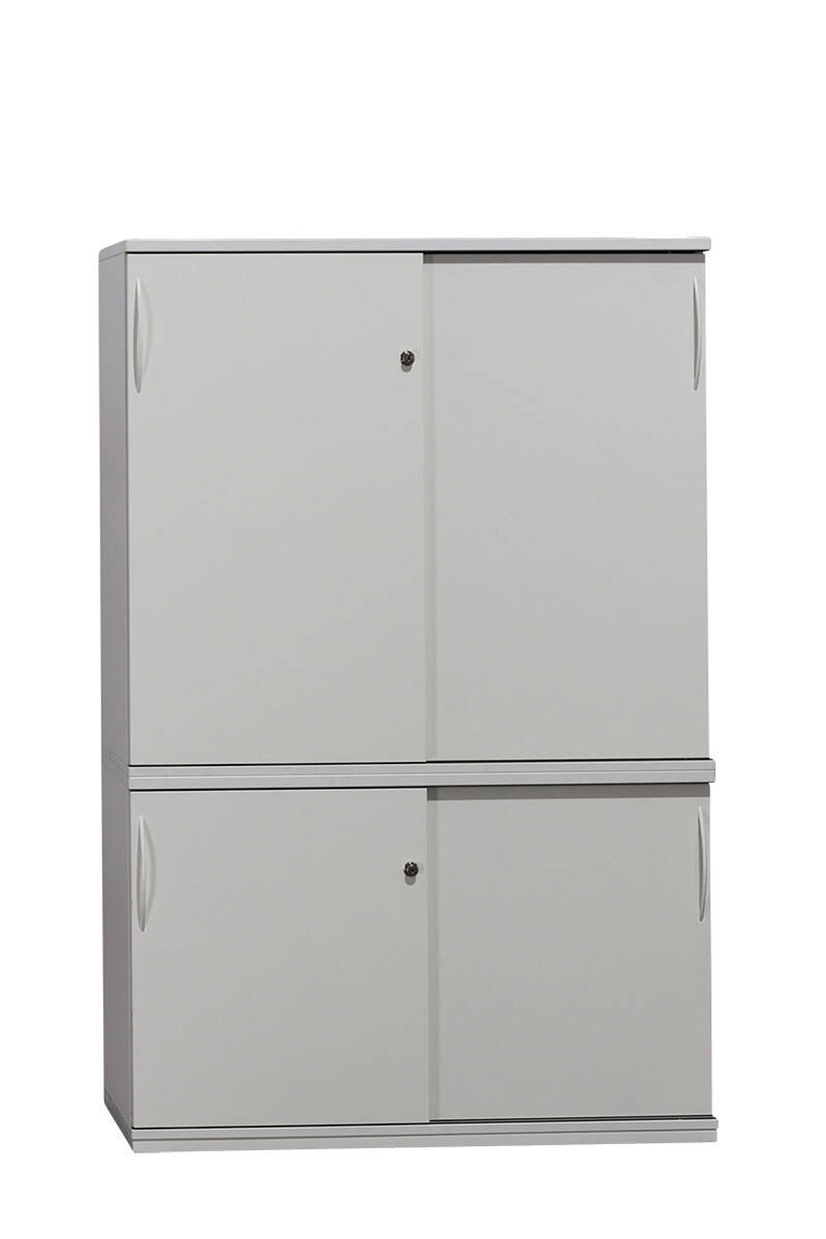 Neuwertig / Aufsatz-Sideboard / König & Neurath 'ACTA.CLASSIC' / Schiebetürenschrank / weiß / 120 cm