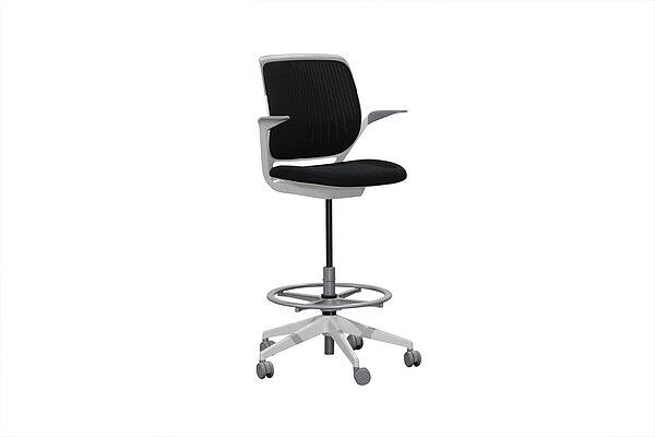 Kassenstuhl / Arbeitsstuhl / Steelcase 'Cobi Stool Counterstuhl' / Netzrücken / schwarz / NP 1029 €