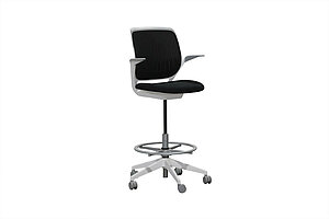 Kassenstuhl / Arbeitsstuhl / Steelcase 'Cobi Stool Counterstuhl' / Netzrücken / schwarz / NP 1029 €