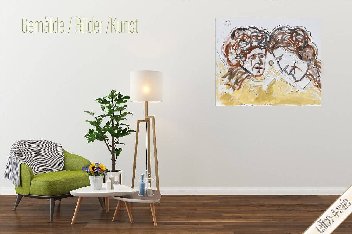 Gemälde 'Menschen', 100 x 120 cm