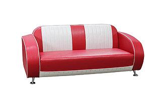 3-tlg. Retro-Lounge-Set von BelAir: '02CB' Sofa und 2 'LC-01'Stühle