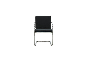 Freischwinger / Thonet 'S 61' / schwarz / Holzrücken / stapelbar