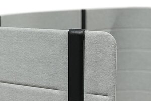 Arbeitsplatz / vitra 'Workbay Focus 1 medium' / grau/weiß