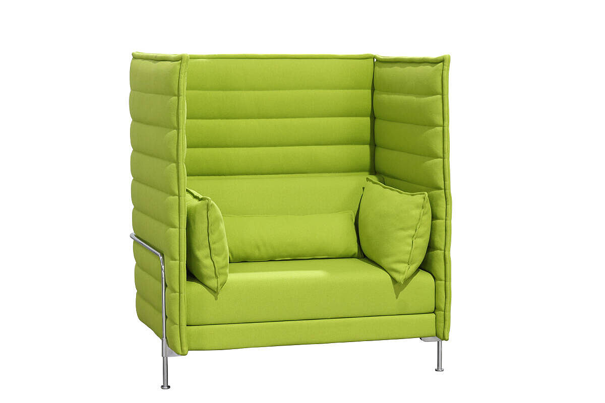 vitra 'Alcove Highback Sofa Love Seat' / lemon