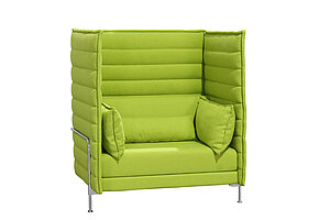 vitra 'Alcove Highback Sofa Love Seat' / lemon